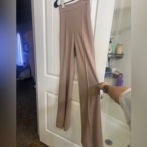 Fashion Nova Tan Flare Pants
